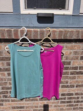 Set of Two Lands' End Tank Tops Size XL
